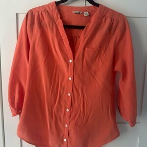 L.L. Bean Vibrant Coral Blouse